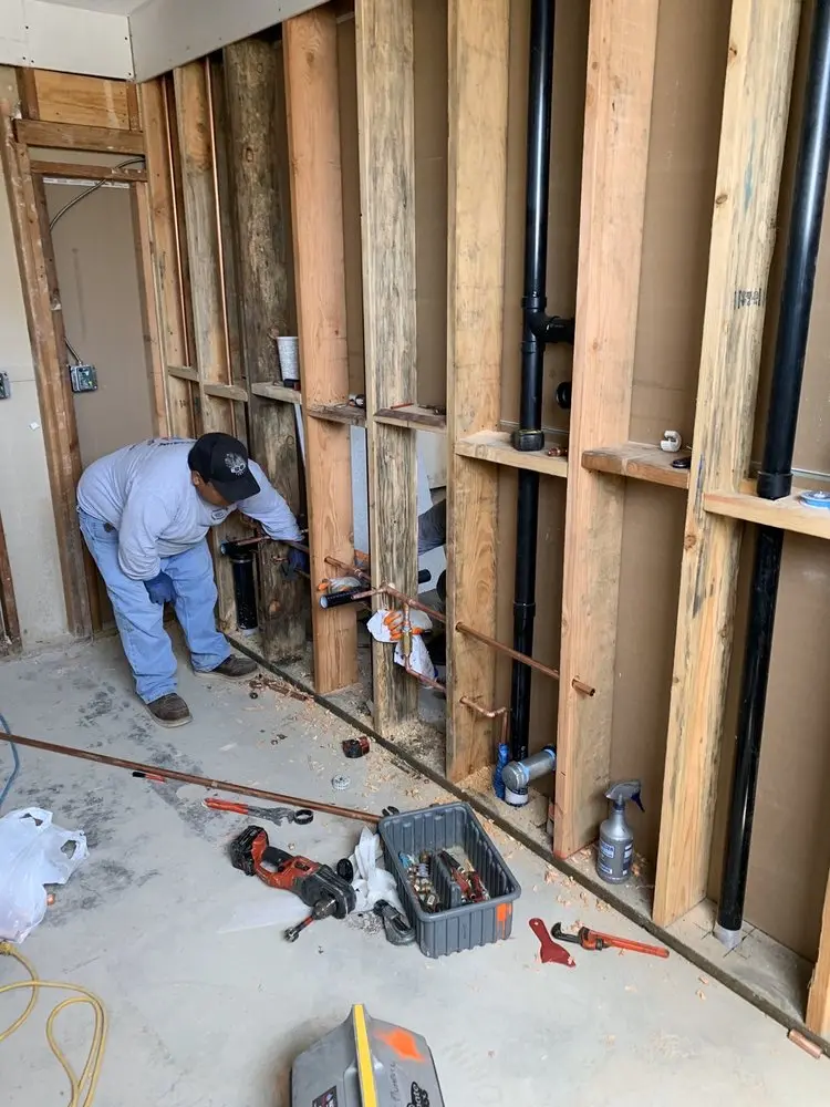 Commercial rough-in plumbing for Gas Line Repair in Verano